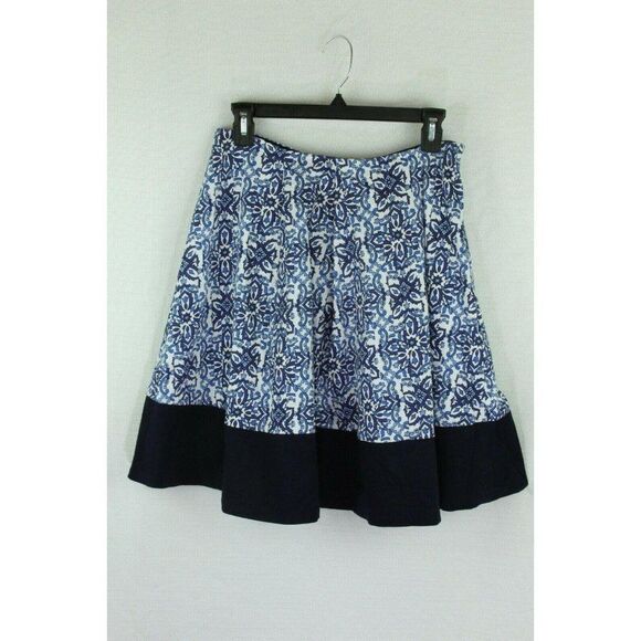 Milly Skirt Set Women's Small XS 2 Pc Cotton Floral Print Blue - Picture 6 of 6
